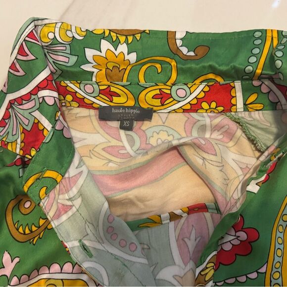 Haute Hippie Green and Red Paisley Shirt - Picture 3 of 5